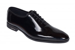 Pantofi barbati eleganti din piele naturala negru lac – GKR98NL